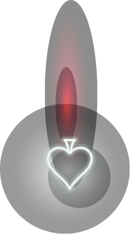 Spade shape with glow effect