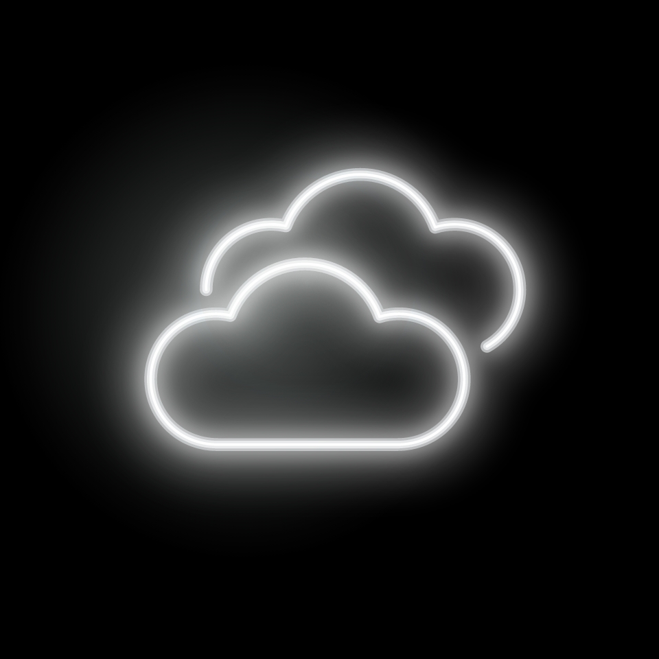 Big glowing cloud shape