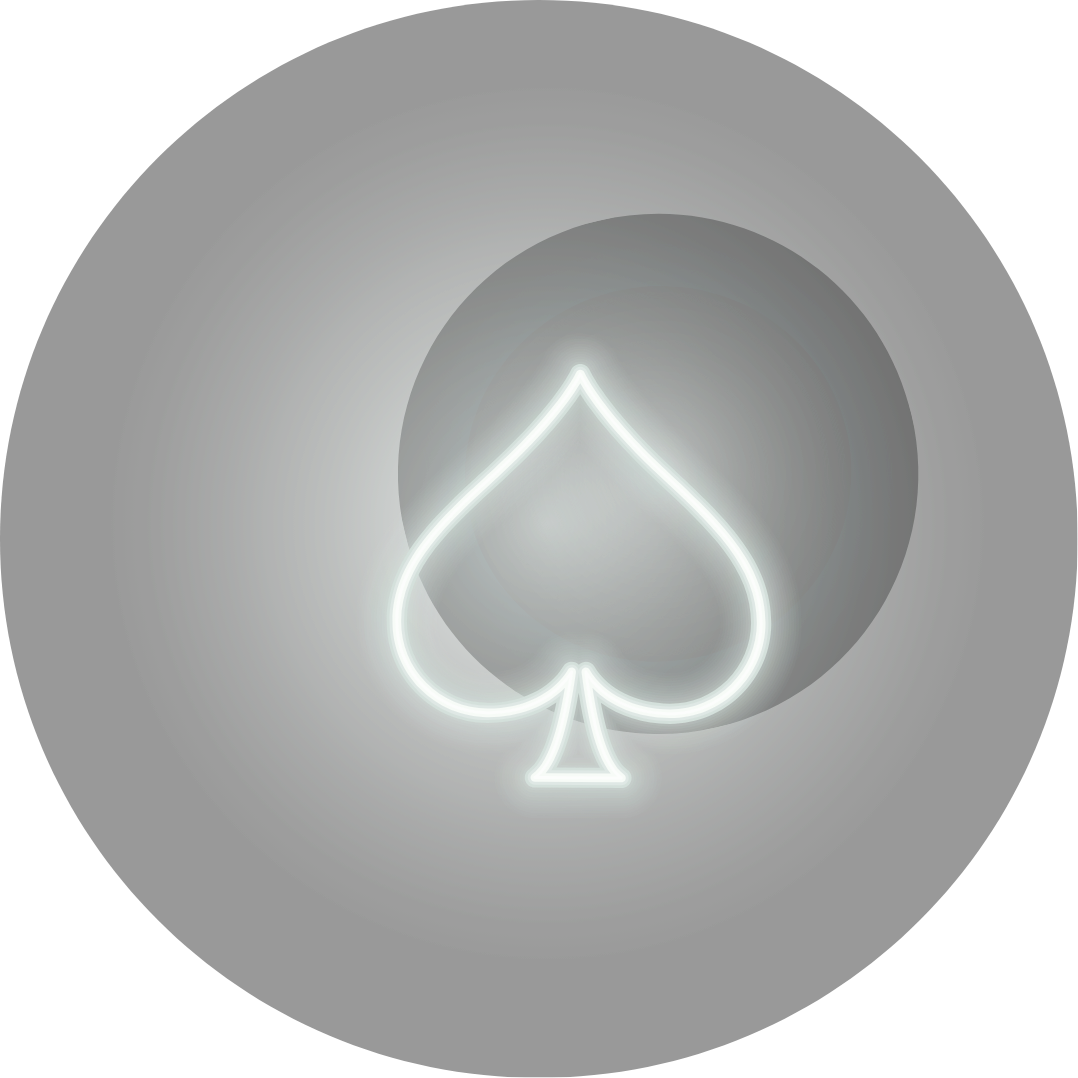 Big glowing spade shape